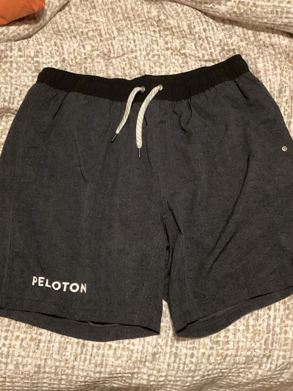 Peloton Men's Black & Gray Athletic Drawstring Shorts